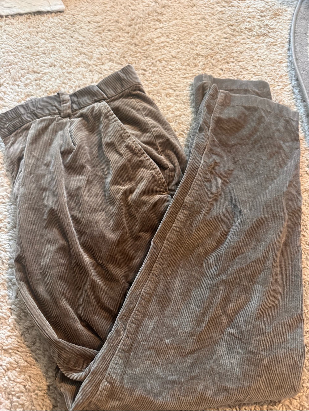 H&M Men's Corduroy Pants in Taupe Brown